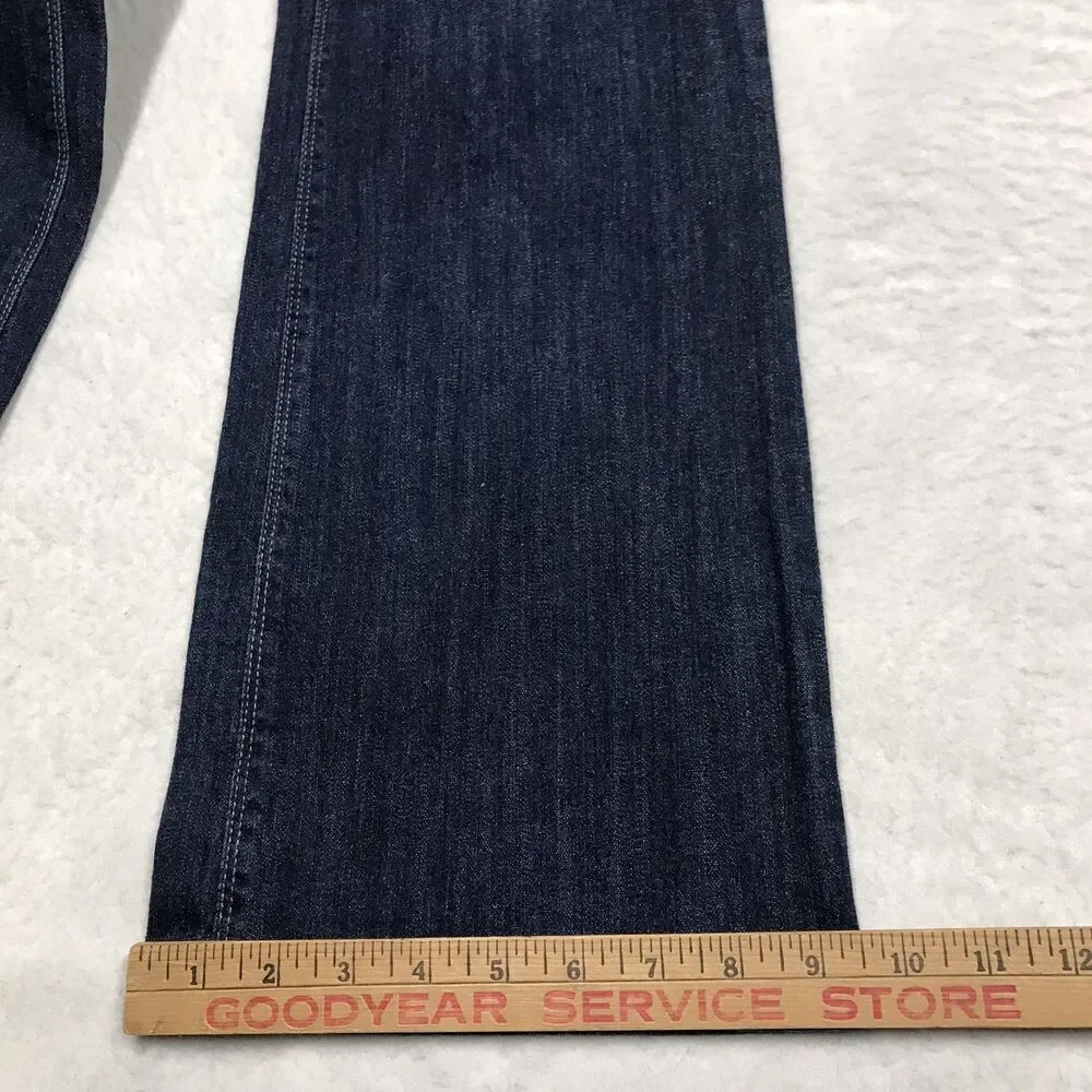 LEVIS 515 Bootcut Jeans Women 36x34 (32/34 tag) Dark Wash Stretch Western Flap